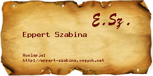 Eppert Szabina névjegykártya